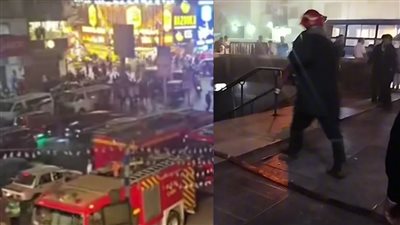 قيادات المترو ومدير الحماية المدنية يتفقدون آثار حريق محطة روض الفرج (صور)