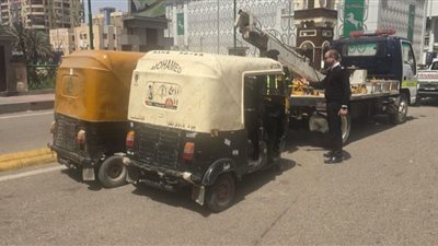 ضبط 50 مركبة توكتوك مخالفة خلال حملة مرورية بالشرقية