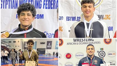 انضمام 6 من لاعبي المشروع القومي بكفر الشيخ للبطل الأوليمبي لصفوف منتخب مصر للمصارعة