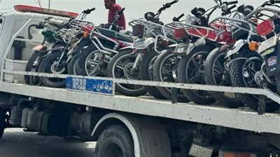 ضبط 60 دراجة نارية غير مرخصة في حملة مرورية اليوم الأحد بدمياط
