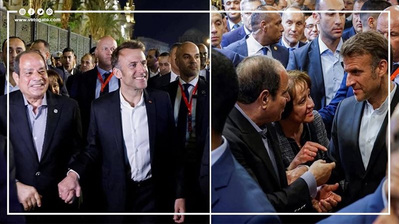 الرئيس السيسي وماكرون،