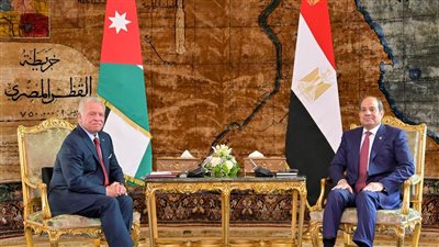 السيسي وملك الأردن يؤكدان أهمية التنسيق المشترك بشأن الوضع بغزة والضفة الغربية