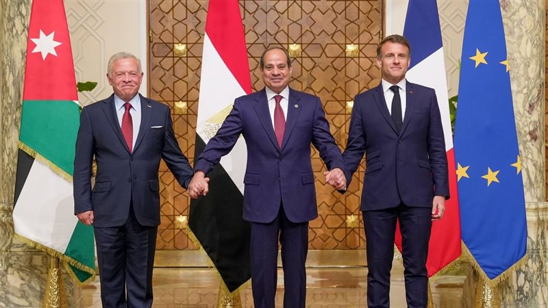 قادة مصر وفرنسا والأردن.فيتو