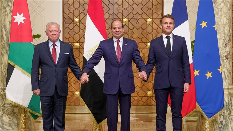 قادة مصر وفرنسا والأردن.فيتو