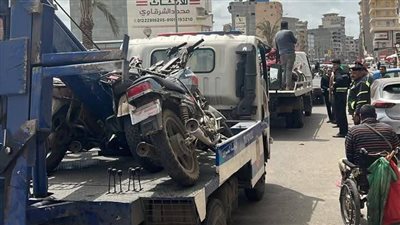 إدارة مرور دمياط تواصل حملاتها لضبط الدراجات النارية غير المرخصة 
