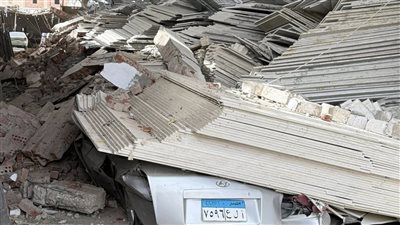 إصابة 3 عمال في انهيار سقف مصنع رخام بشق التعبان (صور)