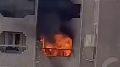 انفجار كابل كهربائي واشتعال النيران داخل كابينة بأطفيح (صور)