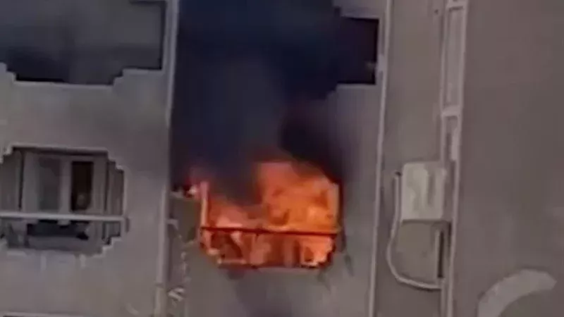حريق كابينة كهرباء