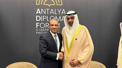 غزة على رأس المناقشات، تفاصيل لقاء وزير الخارجية مع نظيره الكويتي بأنطاليا 