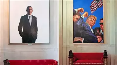 نقل صورة أوباما بالبيت الأبيض لوضع لوحة نجاة ترامب من الاغتيال 