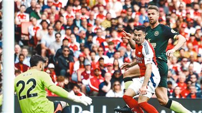 الدوري الإنجليزي، تعادل أرسنال وبرينتفورد في الشوط الأول 