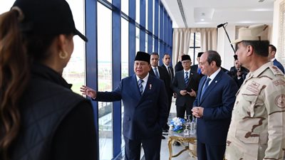 السيسي يعقد مباحثات مع رئيس إندونيسيا ويصطحبه لـ الأكاديمية العسكرية 