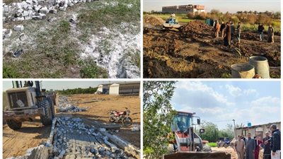 إزالة 6 حالات تعد بالبناء على الأراضي الزراعية بالشرقية 