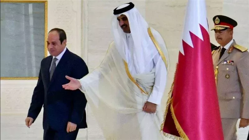  السيسى وأمير قطر