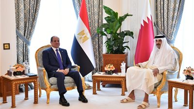 السيسي وتميم يؤكدان ضرورة دعم الخطة العربية لإعادة إعمار غزة دون تهجير 