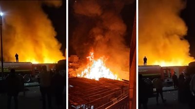 لحظة محاولة السيطرة على حريق الشرابية والسكان يفرون من منازلهم (فيديو)