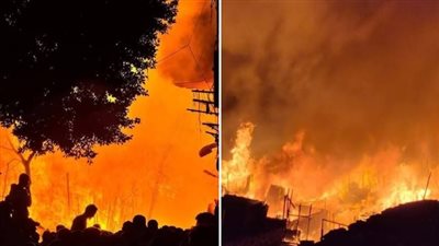 كسر سور السكة الحديد لدخول سيارات المطافئ للسيطرة على حريق الشرابية وشاهد عيان: الخسائر بالملايين 