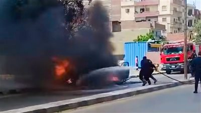 انفجار أنبوبة يشعل حريقا في سوق الثلاثاء بالجيزة 