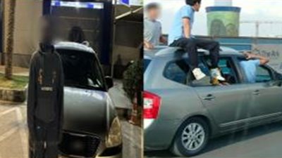 الأمن يضبط قائد سيارة يؤدي حركات استعراضية بصحبته أطفال بأحد شوارع القاهرة