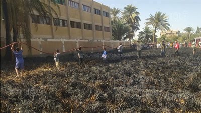 إخماد حريق التهم 70 طنًا من محصول الثوم ببني سويف دون خسائر في الأرواح