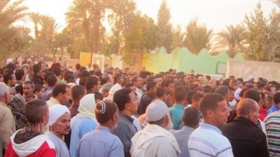 تشييع جثامين 3 من قرية واحدة ضحايا حادث تصادم في بني سويف
