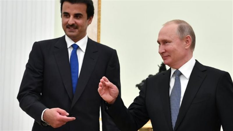 بوتين وأمير قطر،