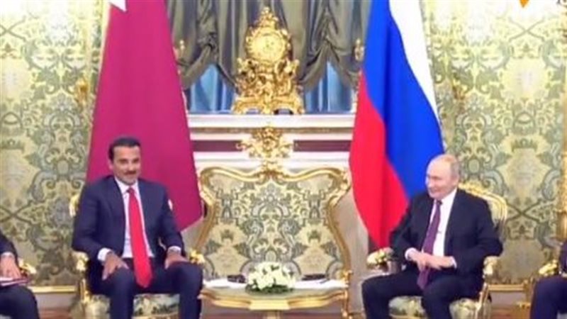 بوتين وأمير قطر،