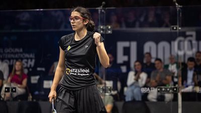 أمينة عرفي تستكمل مسيرة الإطاحة بالكبار وتصعد لنهائي بطولة الجونة الدولية للإسكواش