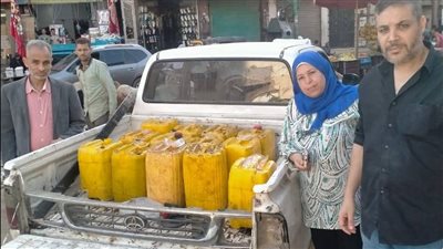 ضبط كميات كبيرة من الدقيق المدعم والزيت مجهول المصدر في حملة مكثفة بالهرم