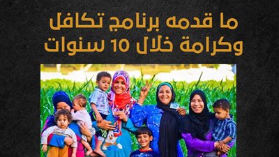 بالأرقام.. ما قدمه برنامج تكافل وكرامة خلال 10 سنوات (إنفوجراف)