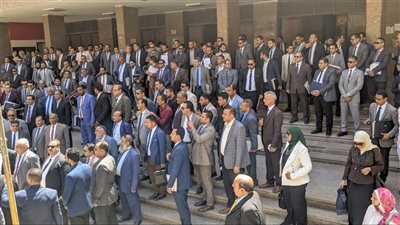 تحت شعار «التصعيد ما زال مستمرا».. وقفة احتجاجية للمحامين أمام المحاكم اعتراضا على زيادة الرسوم القضائية