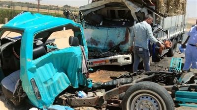 ارتفاع عدد ضحايا حادث صحراوي المنيا إلى 8 وفيات و25 مصابا 