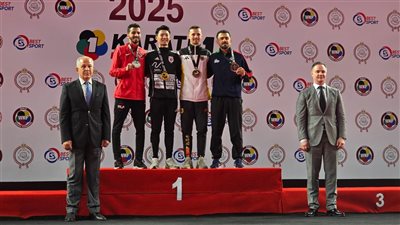 زياد على يحقق الميدالية الفضية ببطولة الدورى العالمي للكاراتيه بالقاهرة