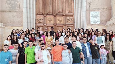  شلالات وألعاب الكترونية، كنيسة الأنبا بيشوي ببورسعيد تحتفل بعيد القيامة (فيديو وصور)