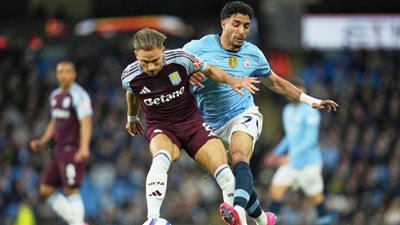 تعادل مثير بين مان سيتي وأستون فيلا في الشوط الأول