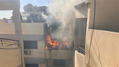 نتيجة معاينة حريق التهم محتويات شقة في عين شمس 