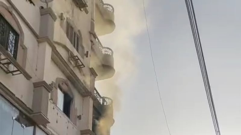 حريق هائل في شقة