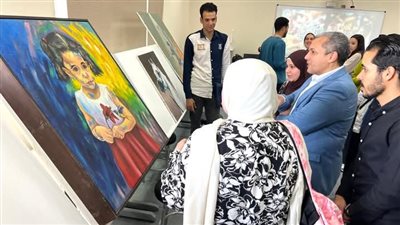 انطلاق المعرض الأول للإبداع الفني لهندسة المنصورة الأهلية (صور)