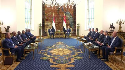 تفاصيل المباحثات المصرية السودانية بقصر الاتحادية (صور)