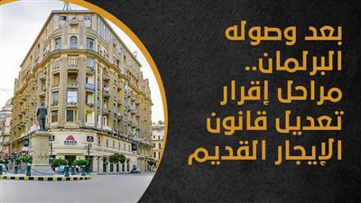 بعد وصوله البرلمان.. مراحل إقرار تعديل قانون الإيجار القديم (إنفوجراف)