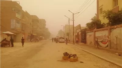 تدهور في الرؤية الأفقية، العاصفة الترابية تضرب أنحاء أسيوط (فيديو وصور) 