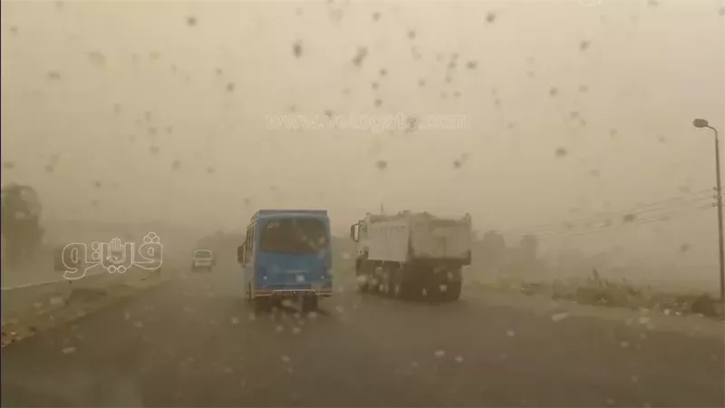 عاصفة ترابية تضرب