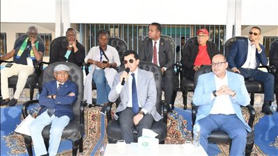 أشرف صبحي ورئيس اللجنة الأولمبية يفتتحان البطولة الأفريقية للسباحة للناشئين
