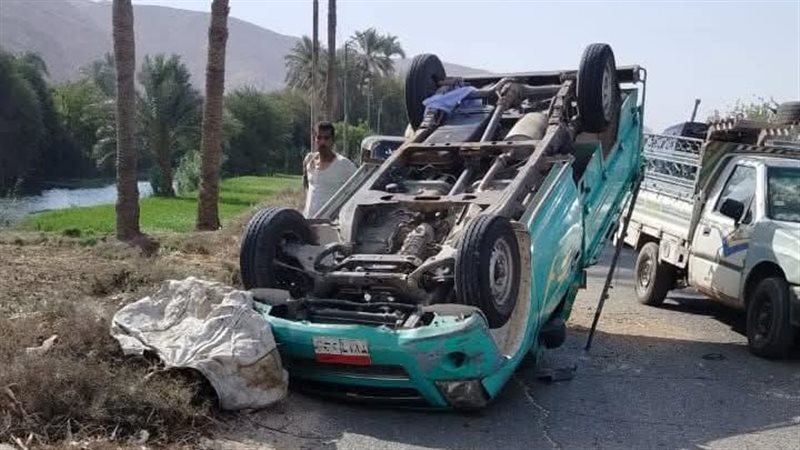 حادث انقلاب سيارة