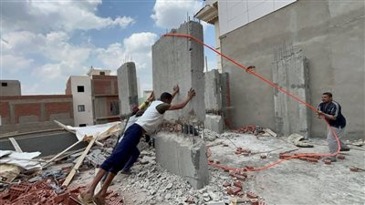 حى غرب المنصورة يواصل حملاته للتصدى لمخالفات البناء (صور)