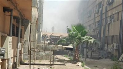 إخماد حريق نشب بمستشفى المطرية التعليمي (صور)