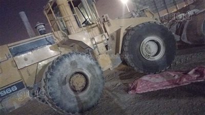  مصرع عامل دهسه لودر على الطريق الدائري الأوسطي