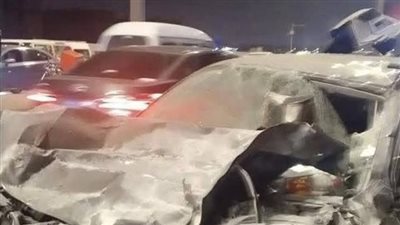 مصرع وإصابة 3 أشخاص في حادث تصادم أمام مول مصر بأكتوبر