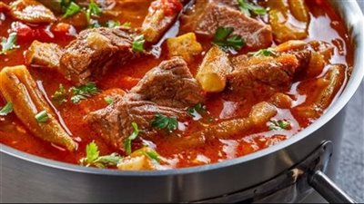 طريقة عمل طاجن البامية باللحمة الضانى بمذاق لا يقاوم 