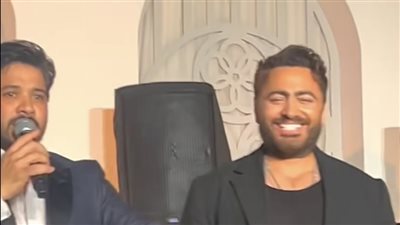 تامر حسني ومصطفى حجاج يشعلان حفل زفاف رنا رئيس